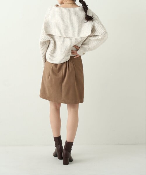 RAY CASSIN（レイカズン）の「ポンチスウェードハイウエストミニスカート（スカート・レディース・ブラック/モカ/キナリ・FREE）」の14枚目の写真