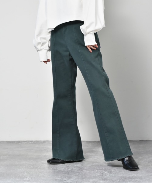 RETRO GIRL（レトロガール）の「起毛ツイルパンツ（その他パンツ・レディース・グリーン/オレンジ/ブラック・FREE）」の3枚目の写真