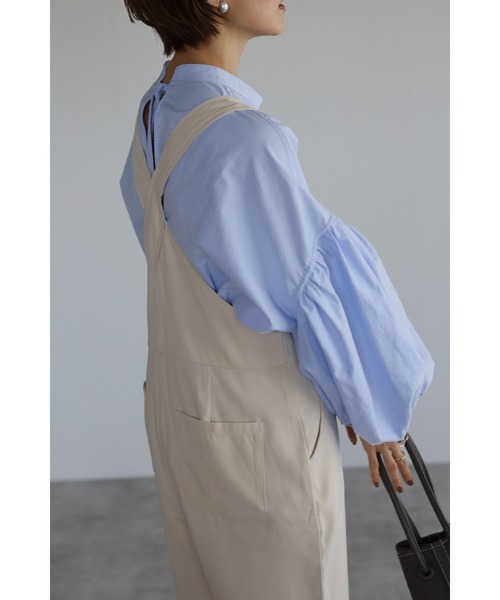 Bonjour Sagan（ボンジュールサガン）の「スウェード調オールインワン（サロペット/オーバーオール・レディース・アイボリー/ブラック・FREE）」の14枚目の写真