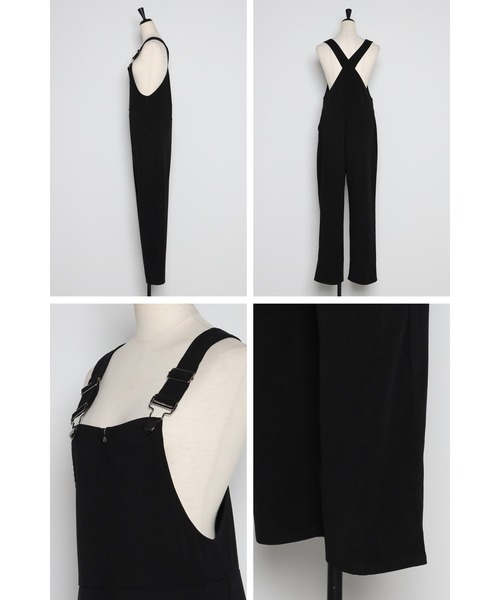 Bonjour Sagan（ボンジュールサガン）の「スウェード調オールインワン（サロペット/オーバーオール・レディース・アイボリー/ブラック・FREE）」の10枚目の写真
