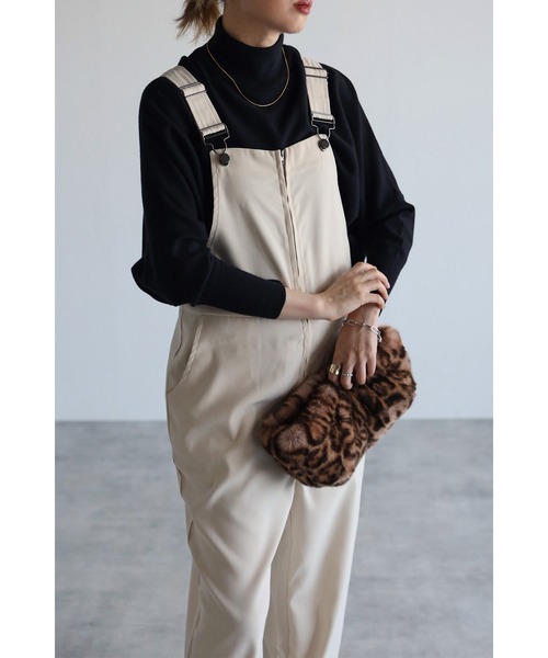 Bonjour Sagan（ボンジュールサガン）の「スウェード調オールインワン（サロペット/オーバーオール・レディース・アイボリー/ブラック・FREE）」の20枚目の写真