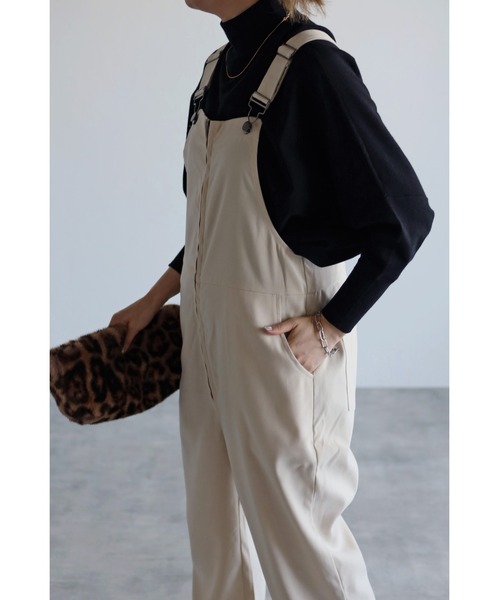 Bonjour Sagan（ボンジュールサガン）の「スウェード調オールインワン（サロペット/オーバーオール・レディース・アイボリー/ブラック・FREE）」の22枚目の写真