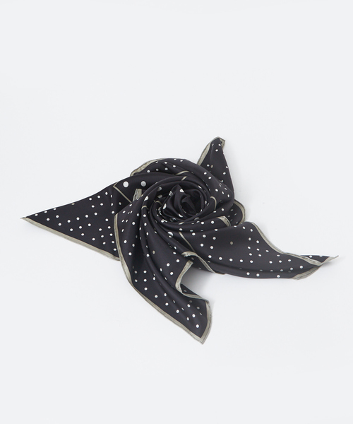 manipuri(マニプリ)の「【manipuri】ジオメドットスカーフ(バンダナ/スカーフ・レディース・ブラック/ベージュ・フリー)」の1枚目の写真