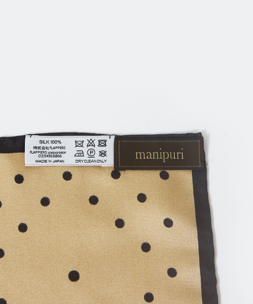 manipuri(マニプリ)の「【manipuri】ジオメドットスカーフ(バンダナ/スカーフ・レディース・ブラック/ベージュ・フリー)」の5枚目の写真