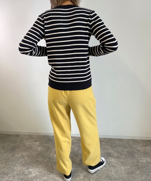 MLI'A(エムリア)の「スナップボタンリブニットカーディガン(カーディガン/ボレロ・レディース・ブラック/グリーン/バーガンディー/ブラック系6/ナチュラル・M)」の19枚目の写真