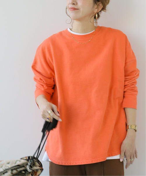 Simplicite(サンプリシテ)の「HEAVY OVER ピグメントプルオーバー◆*(スウェット・レディース・ホワイト/オレンジ/ブルー/ブラック・FREE)」の4枚目の写真
