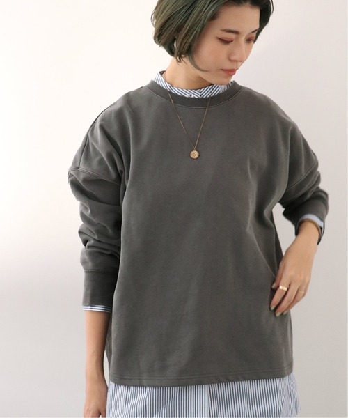 Simplicite(サンプリシテ)の「HEAVY OVER ピグメントプルオーバー◆*(スウェット・レディース・ホワイト/オレンジ/ブルー/ブラック・FREE)」の2枚目の写真