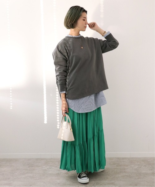 Simplicite(サンプリシテ)の「HEAVY OVER ピグメントプルオーバー◆*(スウェット・レディース・ホワイト/オレンジ/ブルー/ブラック・FREE)」の5枚目の写真