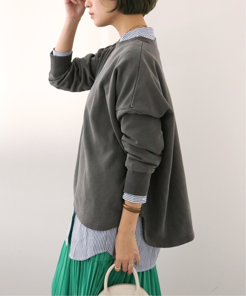 Simplicite(サンプリシテ)の「HEAVY OVER ピグメントプルオーバー◆*(スウェット・レディース・ホワイト/オレンジ/ブルー/ブラック・FREE)」の7枚目の写真