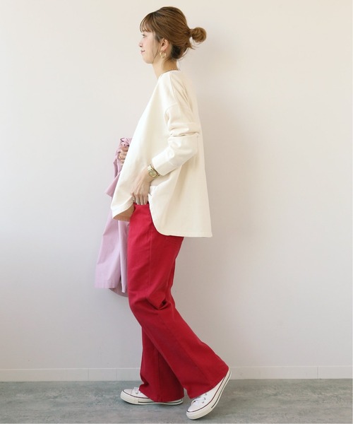 Simplicite(サンプリシテ)の「HEAVY OVER ピグメントプルオーバー◆*(スウェット・レディース・ホワイト/オレンジ/ブルー/ブラック・FREE)」の11枚目の写真