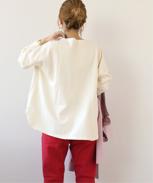 Simplicite(サンプリシテ)の「HEAVY OVER ピグメントプルオーバー◆*(スウェット・レディース・ホワイト/オレンジ/ブルー/ブラック・FREE)」の12枚目の写真