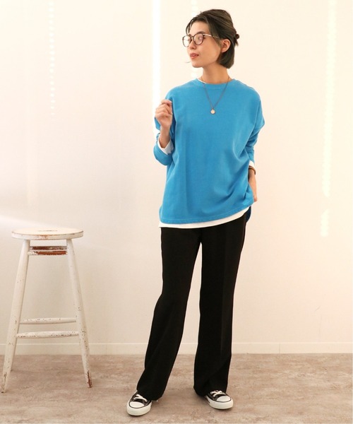 Simplicite(サンプリシテ)の「HEAVY OVER ピグメントプルオーバー◆*(スウェット・レディース・ホワイト/オレンジ/ブルー/ブラック・FREE)」の14枚目の写真