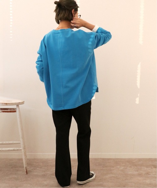 Simplicite(サンプリシテ)の「HEAVY OVER ピグメントプルオーバー◆*(スウェット・レディース・ホワイト/オレンジ/ブルー/ブラック・FREE)」の17枚目の写真