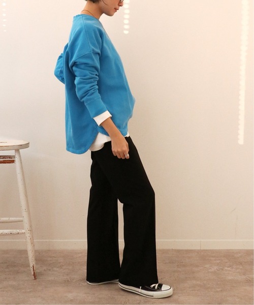 Simplicite(サンプリシテ)の「HEAVY OVER ピグメントプルオーバー◆*(スウェット・レディース・ホワイト/オレンジ/ブルー/ブラック・FREE)」の18枚目の写真