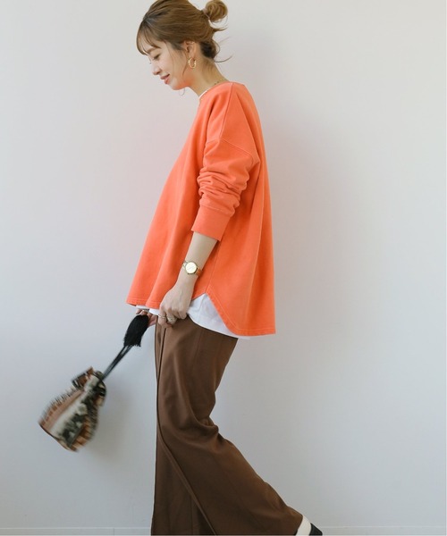 Simplicite(サンプリシテ)の「HEAVY OVER ピグメントプルオーバー◆*(スウェット・レディース・ホワイト/オレンジ/ブルー/ブラック・FREE)」の20枚目の写真