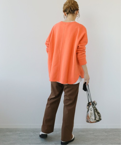 Simplicite(サンプリシテ)の「HEAVY OVER ピグメントプルオーバー◆*(スウェット・レディース・ホワイト/オレンジ/ブルー/ブラック・FREE)」の21枚目の写真