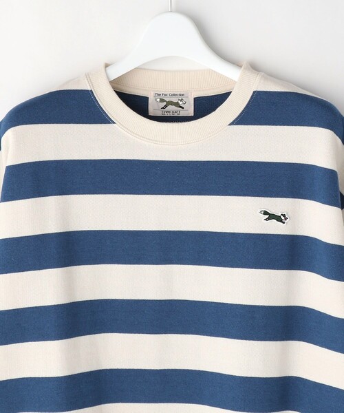 FREAK'S STORE（フリークスストア）の「TOWN CRAFT × FREAK'S STORE/タウンクラフト the FOX ボーダースウェットプルオーバー（スウェット・レディース・ネイビー/オフホワイト/グリーン/ピンク・ﾌﾘ-）」の16枚目の写真