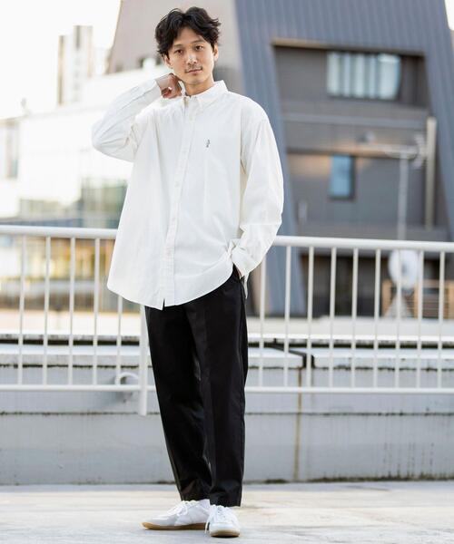 coen（コーエン）の「ギャバタックテーパーイージードパンツ（その他パンツ・メンズ・ブラック/ベージュ・SMALL/MEDIUM/LARGE/X-LARGE）」の4枚目の写真