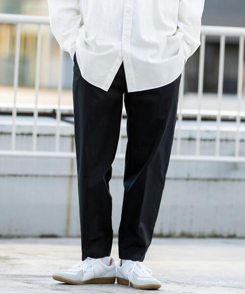 coen（コーエン）の「ギャバタックテーパーイージードパンツ（その他パンツ・メンズ・ブラック/ベージュ・SMALL/MEDIUM/LARGE/X-LARGE）」の5枚目の写真