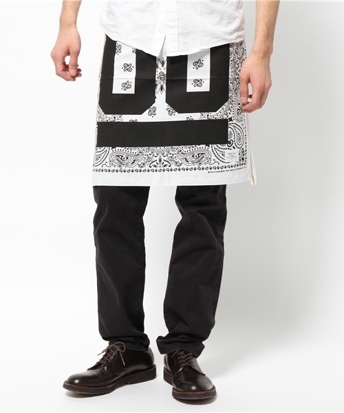 MYE-DO'（マイ・ドゥ）の「バンダナスカート”00”（スカート・メンズ・ホワイト/ブラック・FREE）」の2枚目の写真