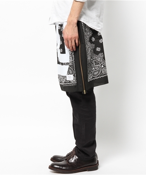 MYE-DO'（マイ・ドゥ）の「バンダナスカート”00”（スカート・メンズ・ホワイト/ブラック・FREE）」の3枚目の写真