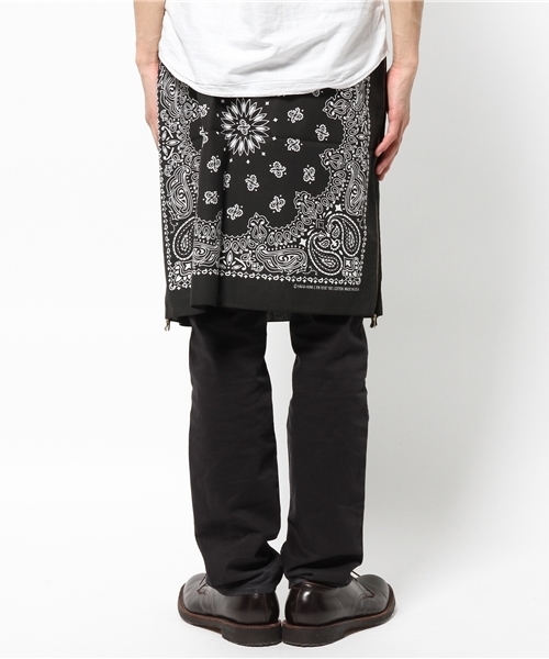 MYE-DO'（マイ・ドゥ）の「バンダナスカート”00”（スカート・メンズ・ホワイト/ブラック・FREE）」の4枚目の写真