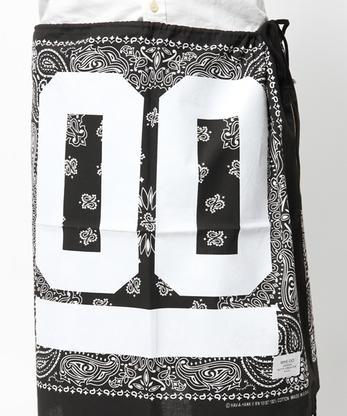 MYE-DO'（マイ・ドゥ）の「バンダナスカート”00”（スカート・メンズ・ホワイト/ブラック・FREE）」の6枚目の写真