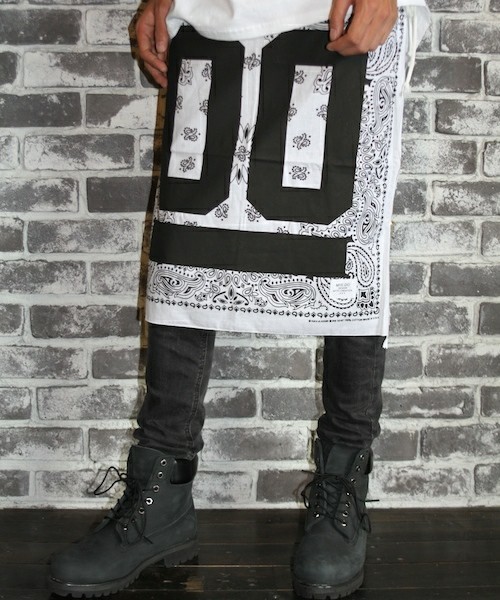 MYE-DO'（マイ・ドゥ）の「バンダナスカート”00”（スカート・メンズ・ホワイト/ブラック・FREE）」の16枚目の写真