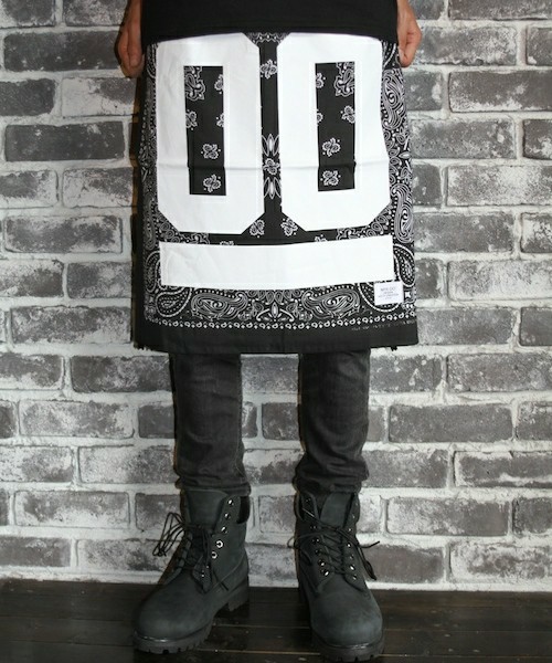 MYE-DO'（マイ・ドゥ）の「バンダナスカート”00”（スカート・メンズ・ホワイト/ブラック・FREE）」の19枚目の写真