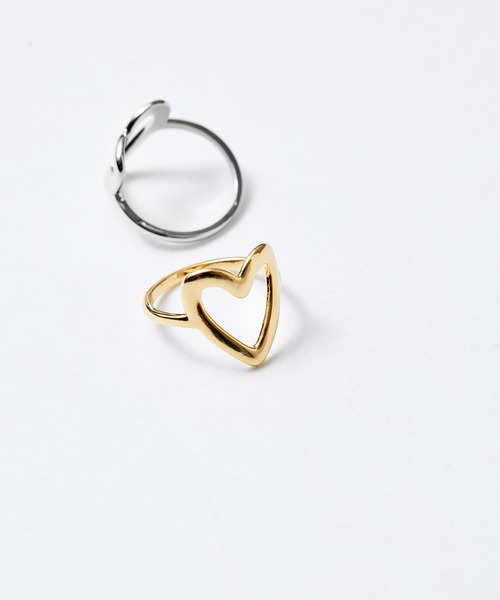 ADAM ET ROPE'（アダムエロペ）の「【LES BIJOU】オープンハートリング 大（リング・レディース・ゴールド/シルバー・FREE）」の2枚目の写真