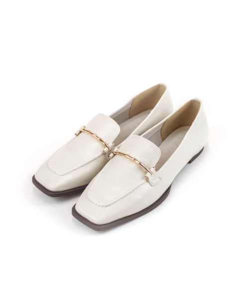 スクエアトゥピースソールビット付きローファー（ローファー）｜VIVIAN