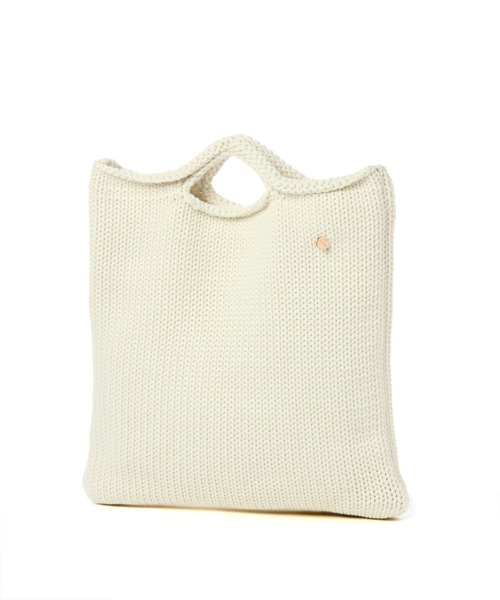 LEPSIM(レプシィム)の「ニットスクエアBAG 257161(トートバッグ・レディース・ブラック/イエロー/ブルー/アイボリー・ONE SIZE)」の2枚目の写真