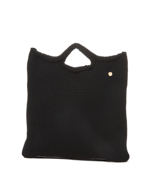 LEPSIM(レプシィム)の「ニットスクエアBAG 257161(トートバッグ・レディース・ブラック/イエロー/ブルー/アイボリー・ONE SIZE)」の3枚目の写真