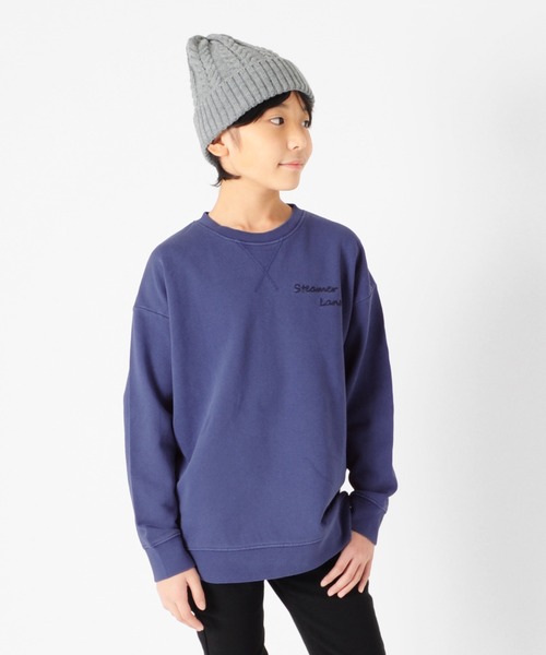 GLAZOS(グラソス)の「裏毛・ドロップショルダーピグメントトレーナー【セットアップ対応】(スウェット・キッズ・ブラック/グリーン/ブルー・170cm/130cm/140cm/150cm/160cm)」の3枚目の写真