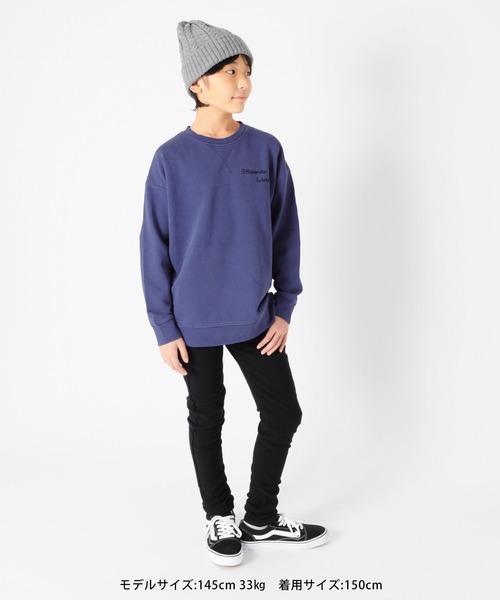GLAZOS(グラソス)の「裏毛・ドロップショルダーピグメントトレーナー【セットアップ対応】(スウェット・キッズ・ブラック/グリーン/ブルー・170cm/130cm/140cm/150cm/160cm)」の8枚目の写真