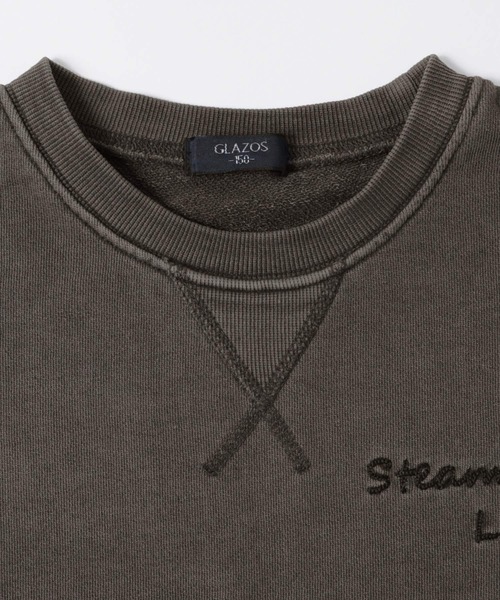 GLAZOS(グラソス)の「裏毛・ドロップショルダーピグメントトレーナー【セットアップ対応】(スウェット・キッズ・ブラック/グリーン/ブルー・170cm/130cm/140cm/150cm/160cm)」の12枚目の写真