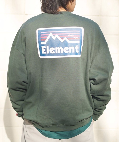 ELEMENT メンズ CORRETA CREW トレーナー 【2022年春夏モデル】/エレメントバックプリントスウェット