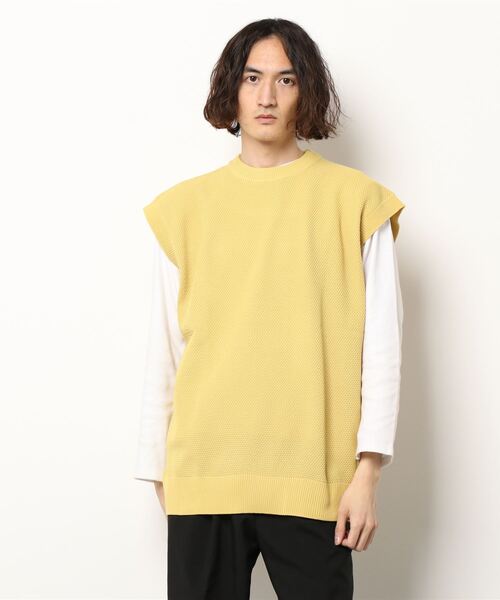 BACK NUMBER（バックナンバー）の「【BACK NUMBER】ビッグサイズニットベスト（ベスト・メンズ・ブラック/ブルー/イエロー/グリーン/ホワイト/ベージュ・M/L）」の6枚目の写真