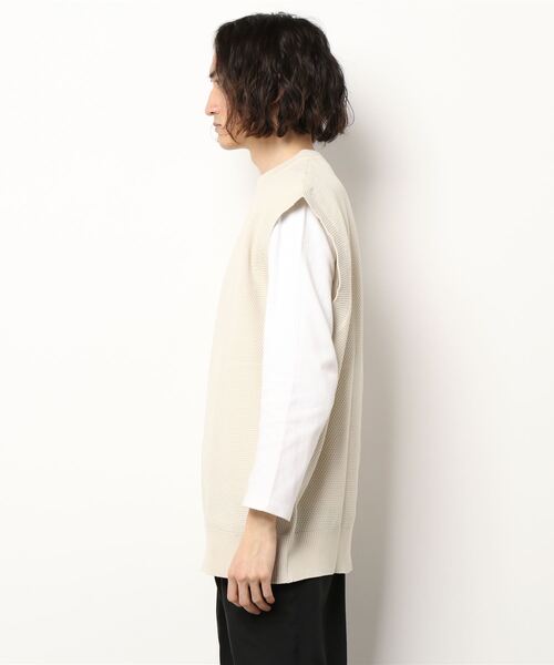 BACK NUMBER（バックナンバー）の「【BACK NUMBER】ビッグサイズニットベスト（ベスト・メンズ・ブラック/ブルー/イエロー/グリーン/ホワイト/ベージュ・M/L）」の7枚目の写真