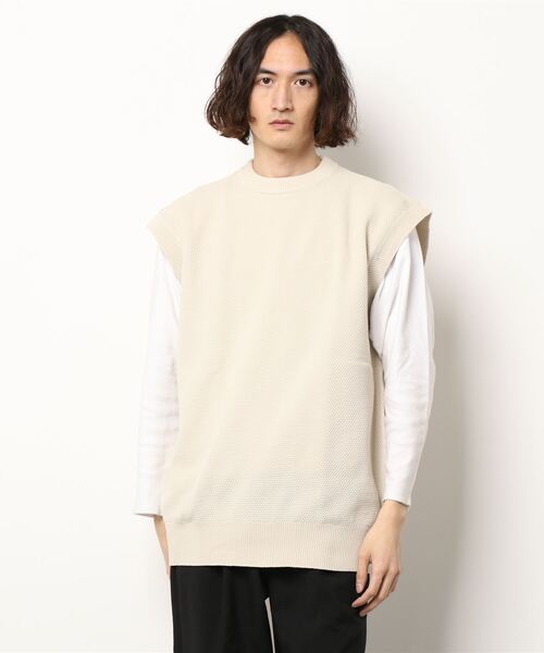 BACK NUMBER（バックナンバー）の「【BACK NUMBER】ビッグサイズニットベスト（ベスト・メンズ・ブラック/ブルー/イエロー/グリーン/ホワイト/ベージュ・M/L）」の10枚目の写真