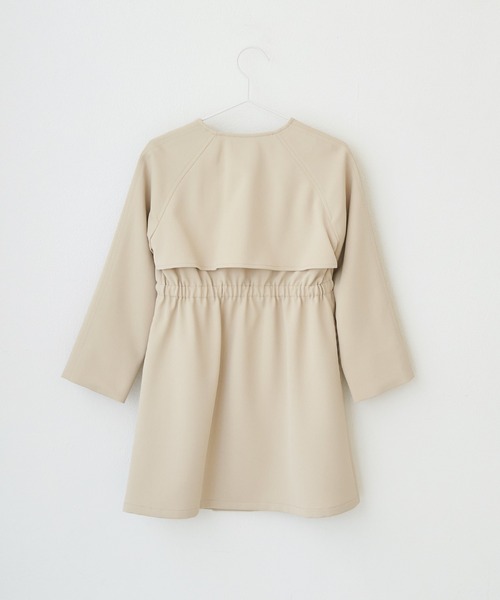 ROPE' PICNIC(ロペピクニック)の「【KIDS】【非フッ素撥水・UVカット】ドライギャバノーカラートレンチコート(トレンチコート・キッズ・ベージュ/ピンク・110/120/130/140/150)」の9枚目の写真