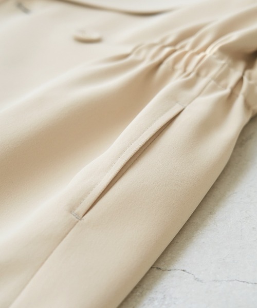 ROPE' PICNIC(ロペピクニック)の「【KIDS】【非フッ素撥水・UVカット】ドライギャバノーカラートレンチコート(トレンチコート・キッズ・ベージュ/ピンク・110/120/130/140/150)」の3枚目の写真