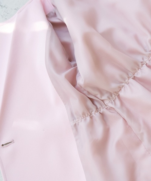 ROPE' PICNIC(ロペピクニック)の「【KIDS】【非フッ素撥水・UVカット】ドライギャバノーカラートレンチコート(トレンチコート・キッズ・ベージュ/ピンク・110/120/130/140/150)」の12枚目の写真