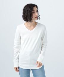 ストレッチスムースVネックT
