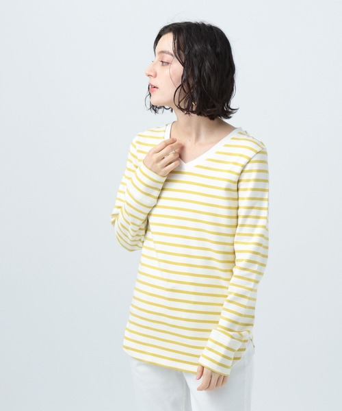 BAYFLOW(ベイフロー)の「ストレッチスムースVネックT(Tシャツ/カットソー・レディース・その他1/オフホワイト/ベージュ/その他2/ブラック・LARGE/MEDIUM/SMALL)」の11枚目の写真