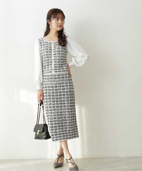 PROPORTION BODY DRESSING（プロポーションボディドレッシング）の「クラシカルジャガードニットＳＥＴＵＰ / 1212140206（ワンピース・レディース・ブラック/ブルー/ホワイト系その他・SMALL/MEDIUM）」の16枚目の写真