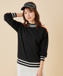 JUN&ROPE' | バックラインライン配色パフスリーブ長袖プルオーバー(ニット/セーター)