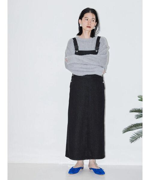 AMERICAN HOLIC（アメリカンホリック）の「デニムジャンパースカート（ジャンパースカート・レディース・ブラック/ストライプ/ワンウォッシュ・M/L）」の20枚目の写真