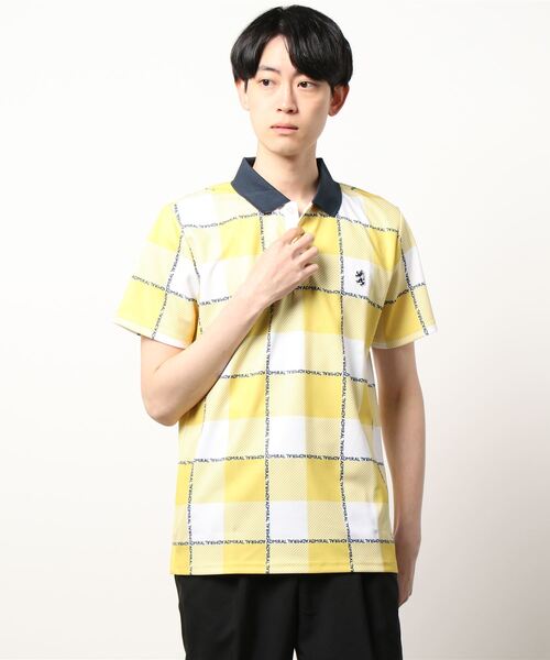 [アドミラル ゴルフ] メンズ ロゴチェック ポロシャツ