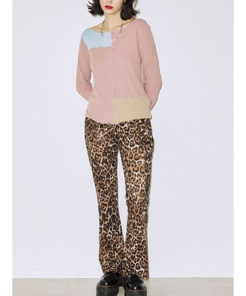 jouetie（ジュエティ）の「パッチワークメロートップス（Tシャツ/カットソー・レディース・ブラック/オフホワイト/カーキ/ピンク・MEDIUM）」の22枚目の写真